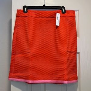 NWT J Crew A Line Skirt, size 12, orange and pink